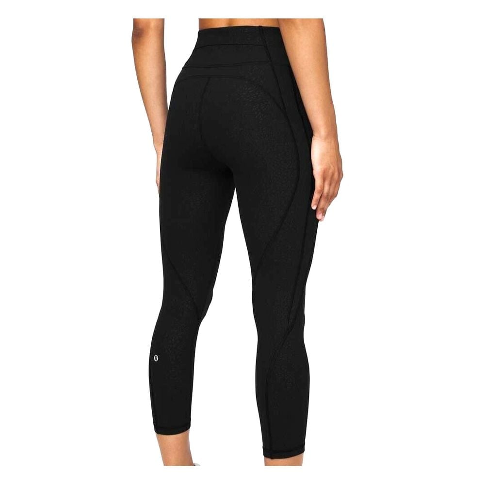 Lululemon Time To Sweat Crop 23 Women 10 EUC Stretch Luxtreme Pockets Run Black