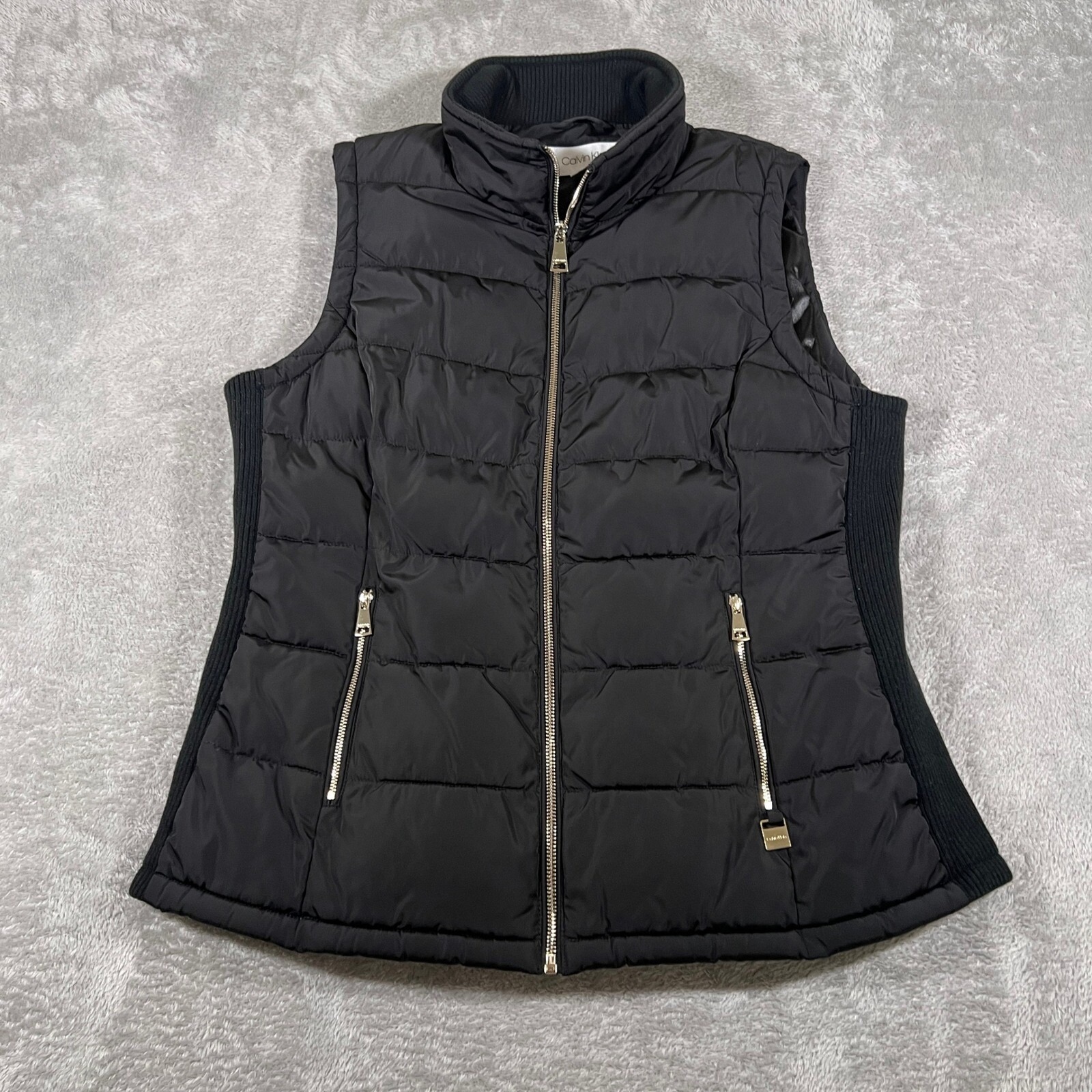 Calvin Klein Puffer Vest Quilted Full Zip Sleeveless Jacket