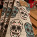 Set of Six Sugar Skull Kitchen Towels