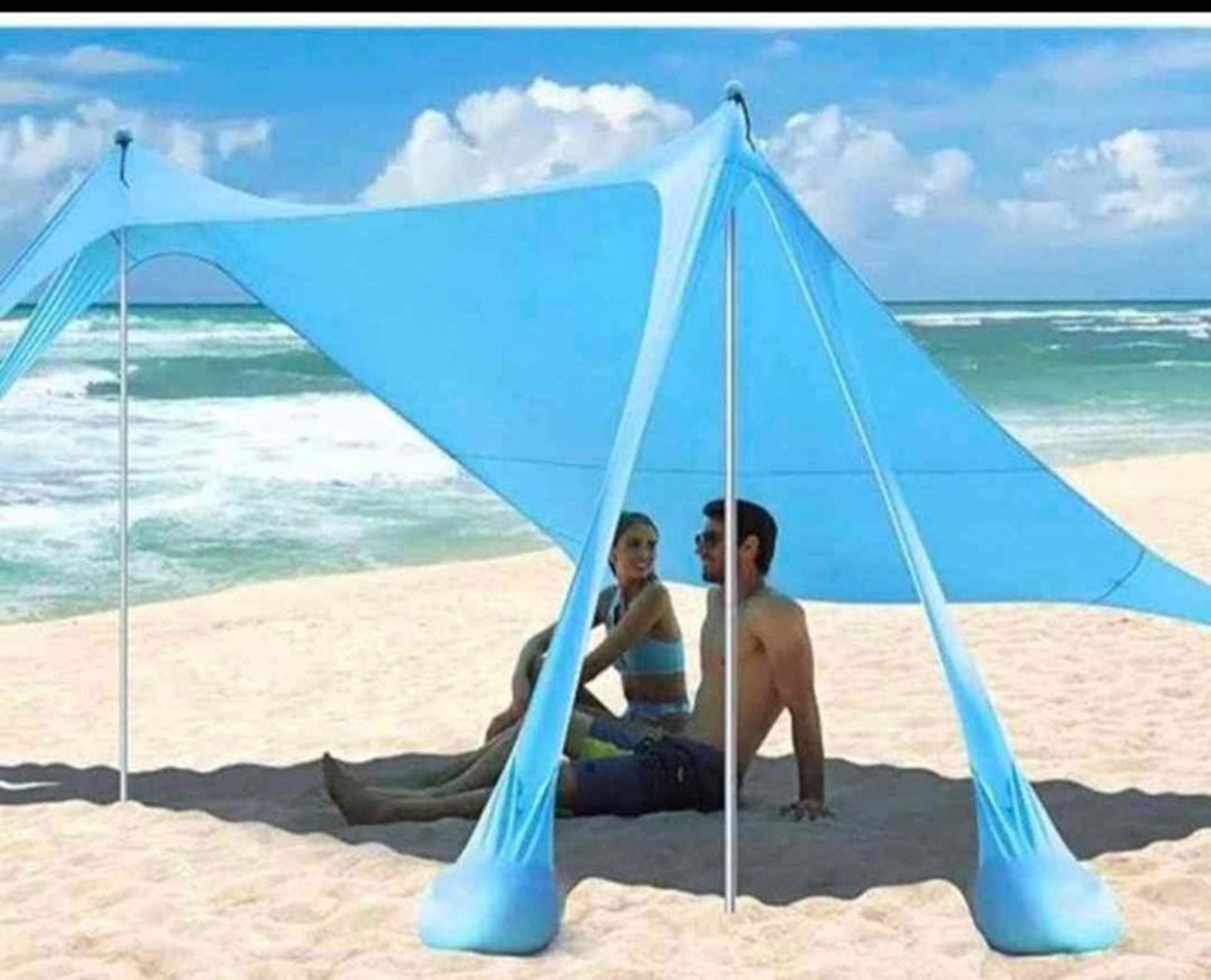 Beach popup tent shelter shade kit 7 x 7
