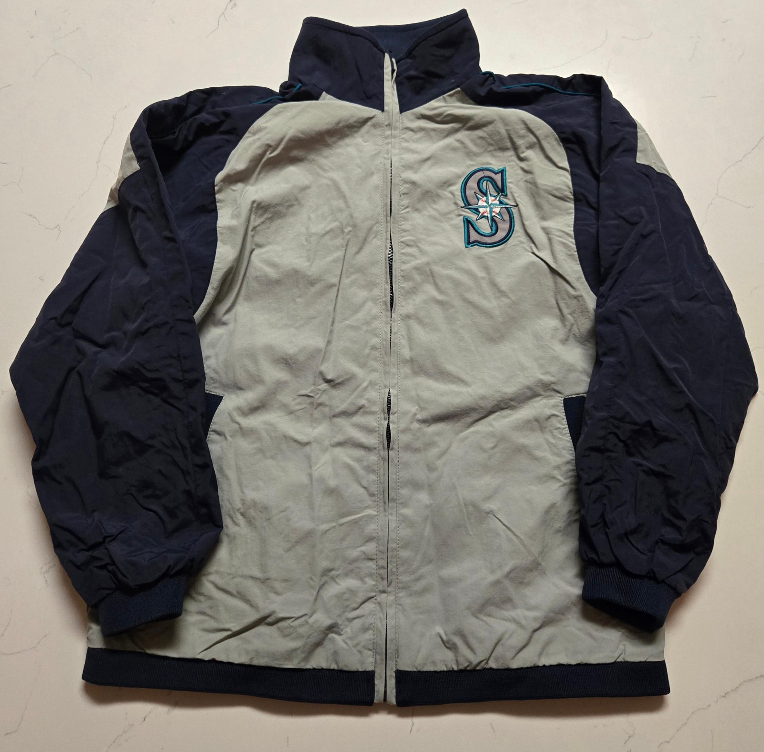 Vintage MLB Seattle Mariners Majestic Full-Zip Windbreaker Jacket Men's Size M