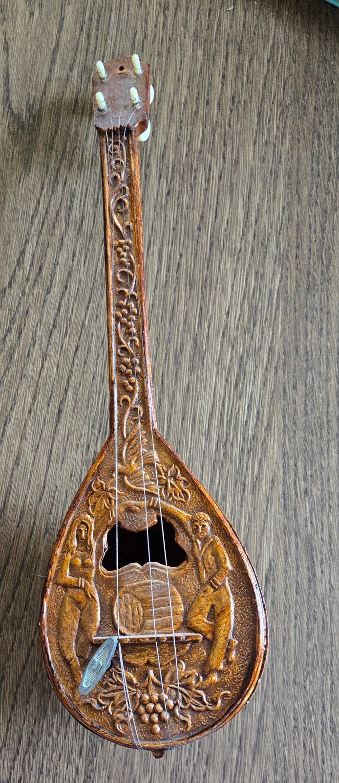 Vintage Musical Box Bouzouki Instrument