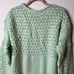 Free People Crashing Waves Open-Knit Chunky Oversized Sweater Mint Green Large