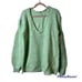 Free People Crashing Waves Open-Knit Chunky Oversized Sweater Mint Green Large