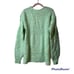 Free People Crashing Waves Open-Knit Chunky Oversized Sweater Mint Green Large