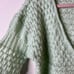 Free People Crashing Waves Open-Knit Chunky Oversized Sweater Mint Green Large