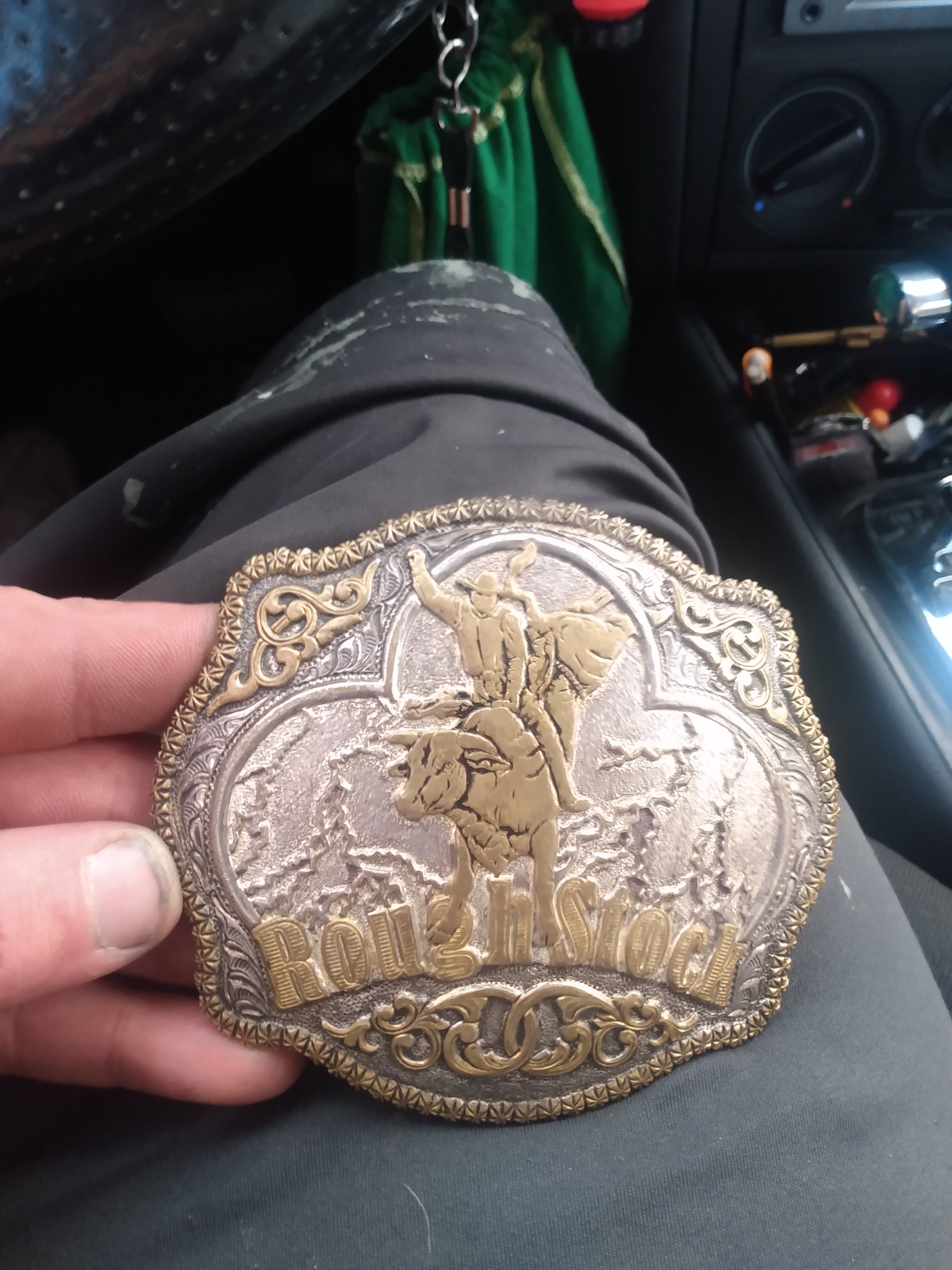Rough stock belt buckle