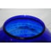 Vintage Sapphire Colbalt Blue Ball Vase 10x9 inches large Midcentury Modern