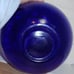 Vintage Sapphire Colbalt Blue Ball Vase 10x9 inches large Midcentury Modern
