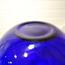 Vintage Sapphire Colbalt Blue Ball Vase 10x9 inches large Midcentury Modern