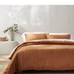 Full / Queen Heavyweight Linen Blend Comforter & Sham Set Warm Brown - Casaluna™