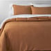 Full / Queen Heavyweight Linen Blend Comforter & Sham Set Warm Brown - Casaluna™
