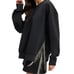 NWT Good American black embellished sweatshirt crewneck 139 Size 2 Medium