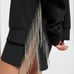 NWT Good American black embellished sweatshirt crewneck 139 Size 2 Medium