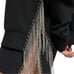 NWT Good American black embellished sweatshirt crewneck 139 Size 2 Medium