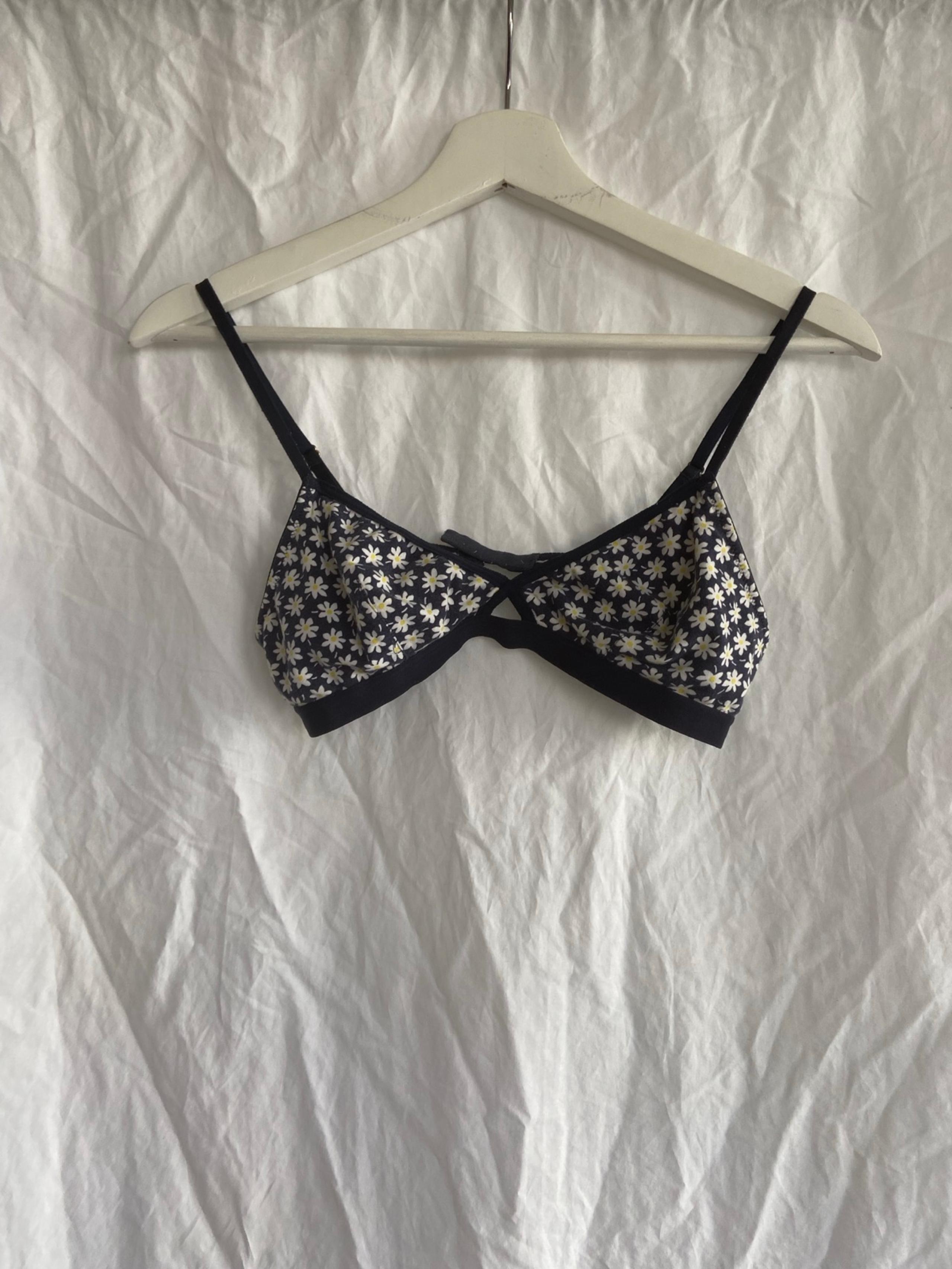 Madewell Cotton-Modal Mini Daisy bra Bralette size Medium