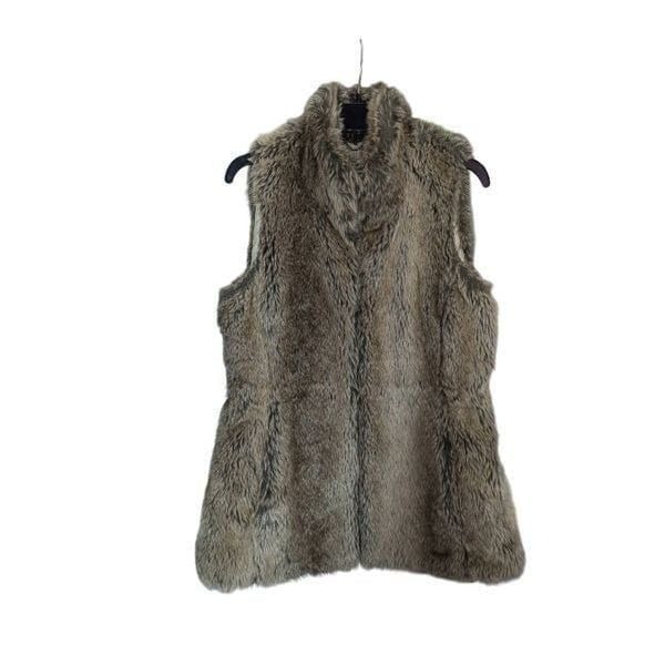 Banana Republic faux fur vest XS
