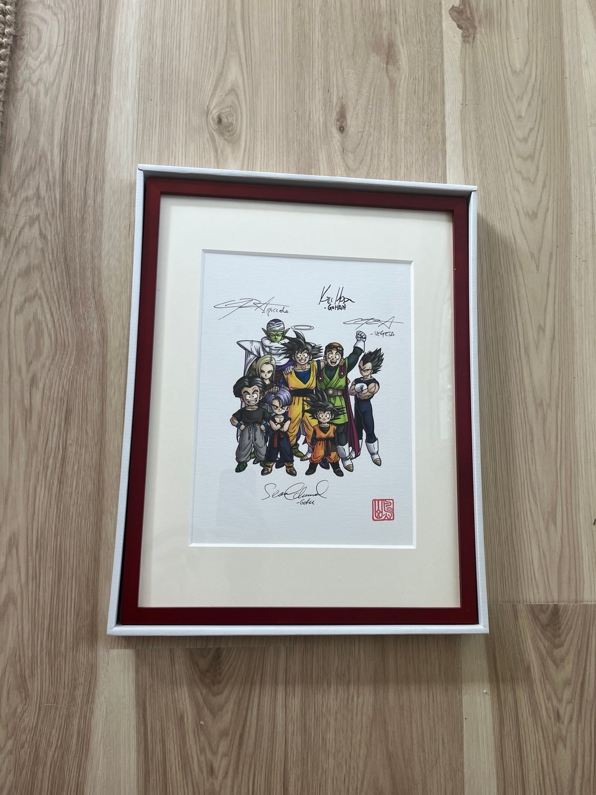 Dragon Ball Z Akira Toriyama Artwork with his seal