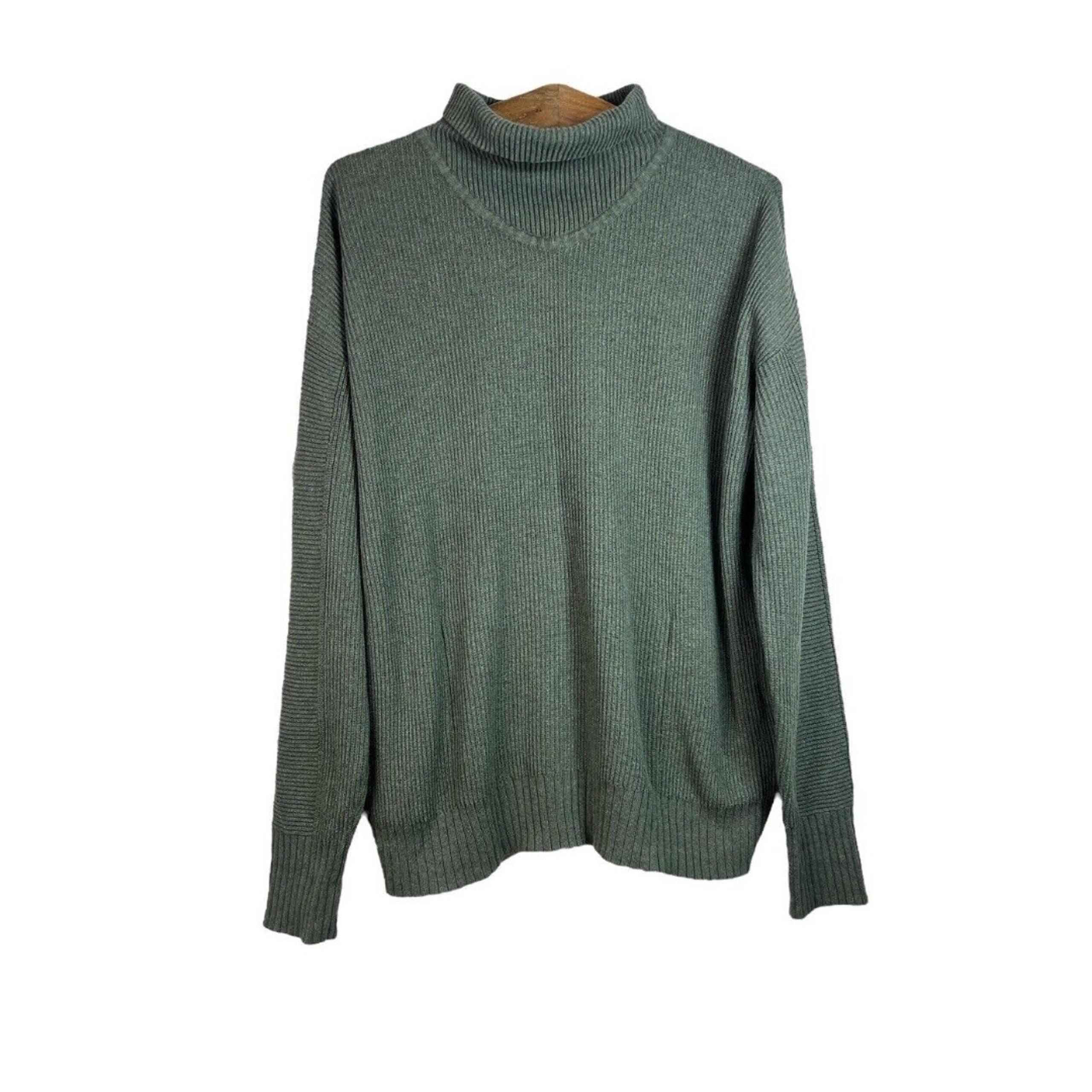 Lululemon Cozy Calling Turtleneck Sweater Size L/XL Heathered Pesto Green