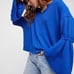 We The Free/Free People Dahlia Thermal Top in Sapphire -NWOT - Size Medium