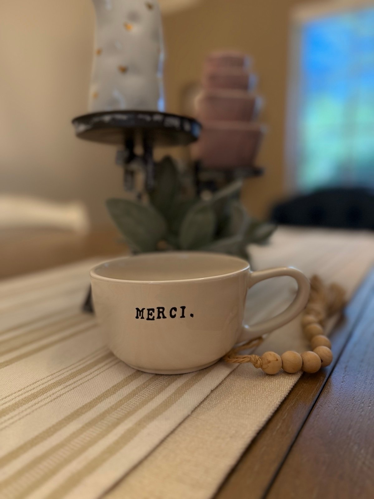 Rae Dunn Vintage Retired Merci Cappuccino Mug