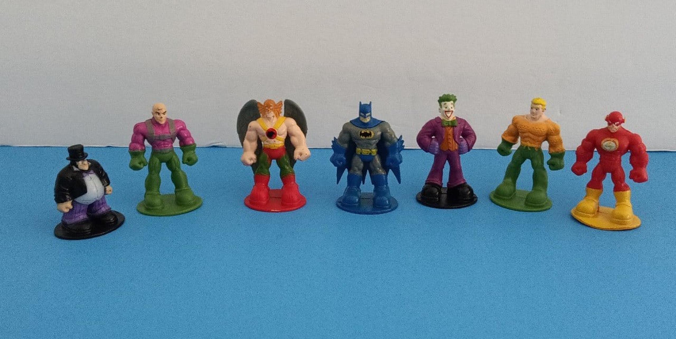 DC Comics 2" Super Heros Mini Figures Lot of 7 Cake Toppers