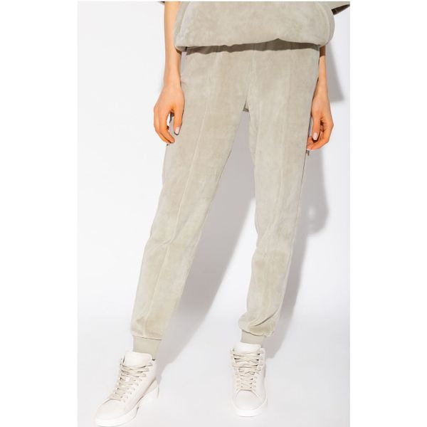 FEAR OF GOD ESSENTIALS VELOUR TROUSERS in Greenish-Grey NWT Size XXL