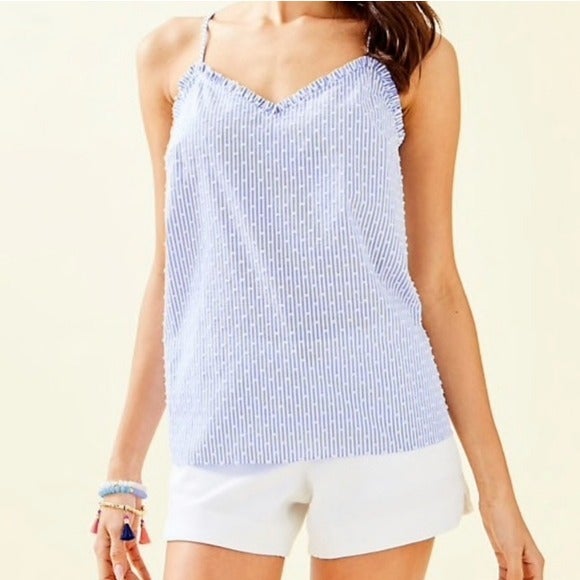 Lilly Pulitzer New Ruffled Dusk Top
