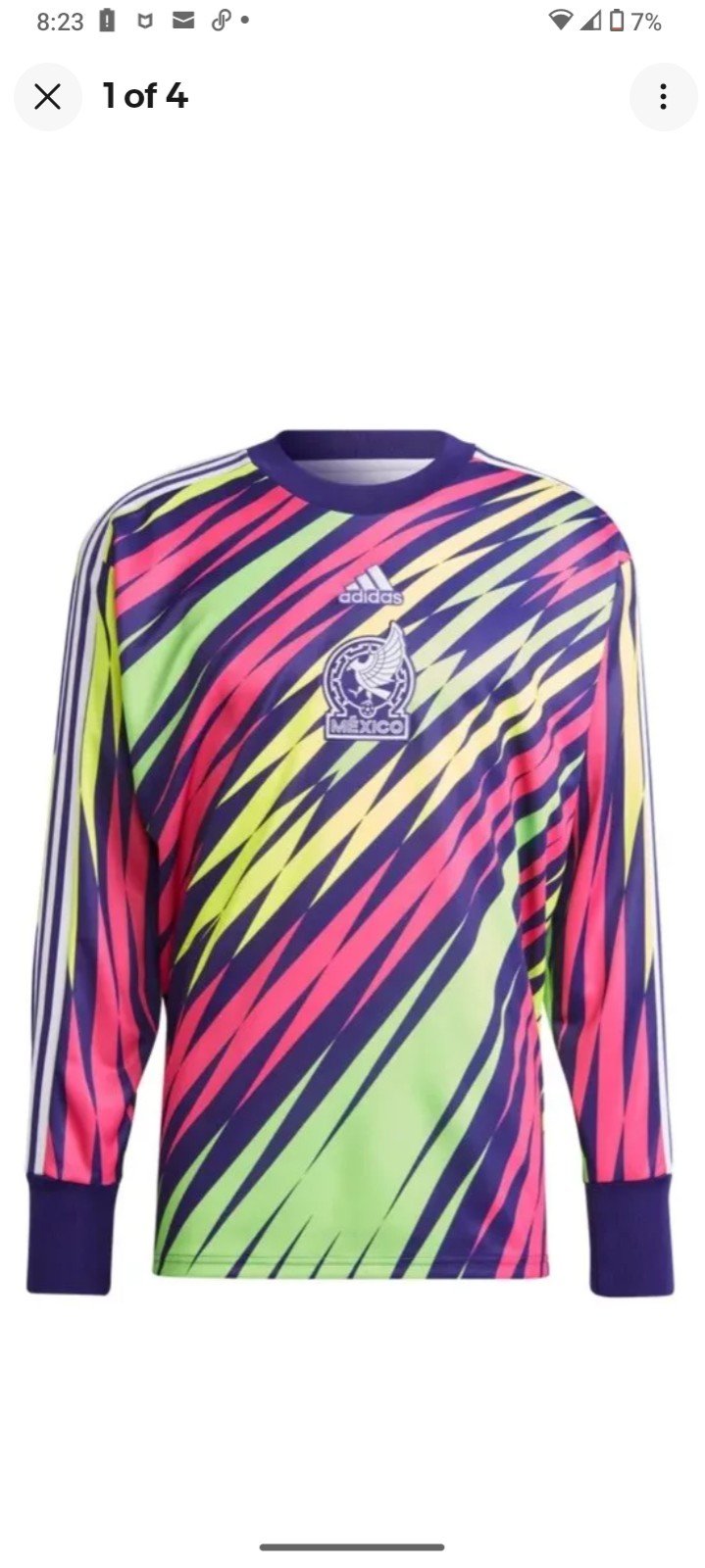 NEW 2022 Adidas Jorge Campos México tribute soccer jersey