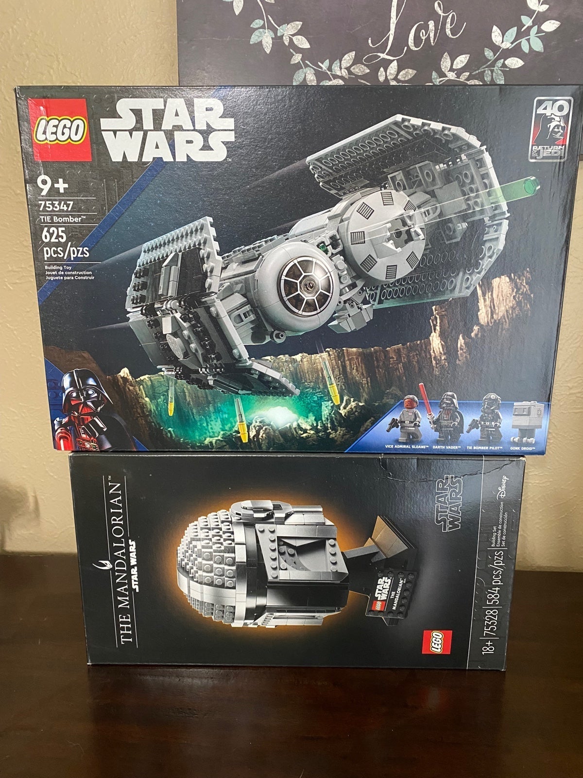 LEGO (sealed) set 75347 the TIE Bomber and Lego (sealed) set 75328 The Mandolori