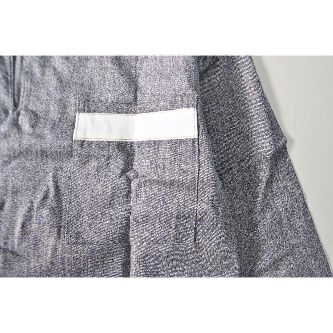 60s~ Russian Navy Gray Chambray Smock