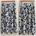 Vintage 90s rose floral cottagecore academia midi maxi skirt black and white
