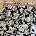 Vintage 90s rose floral cottagecore academia midi maxi skirt black and white