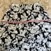 Vintage 90s rose floral cottagecore academia midi maxi skirt black and white