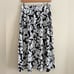Vintage 90s rose floral cottagecore academia midi maxi skirt black and white