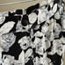Vintage 90s rose floral cottagecore academia midi maxi skirt black and white