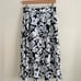 Vintage 90s rose floral cottagecore academia midi maxi skirt black and white