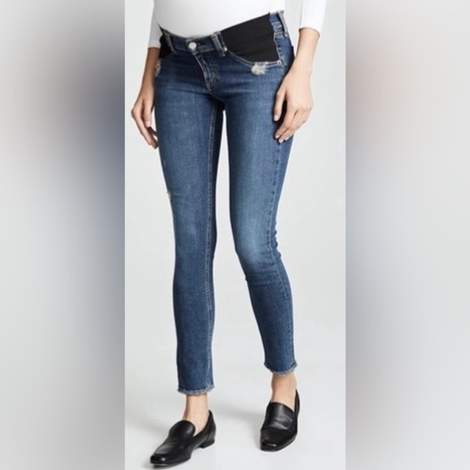 rag & Bone Maternity Distressed Skinny Jeans- La Paz/ Size 30