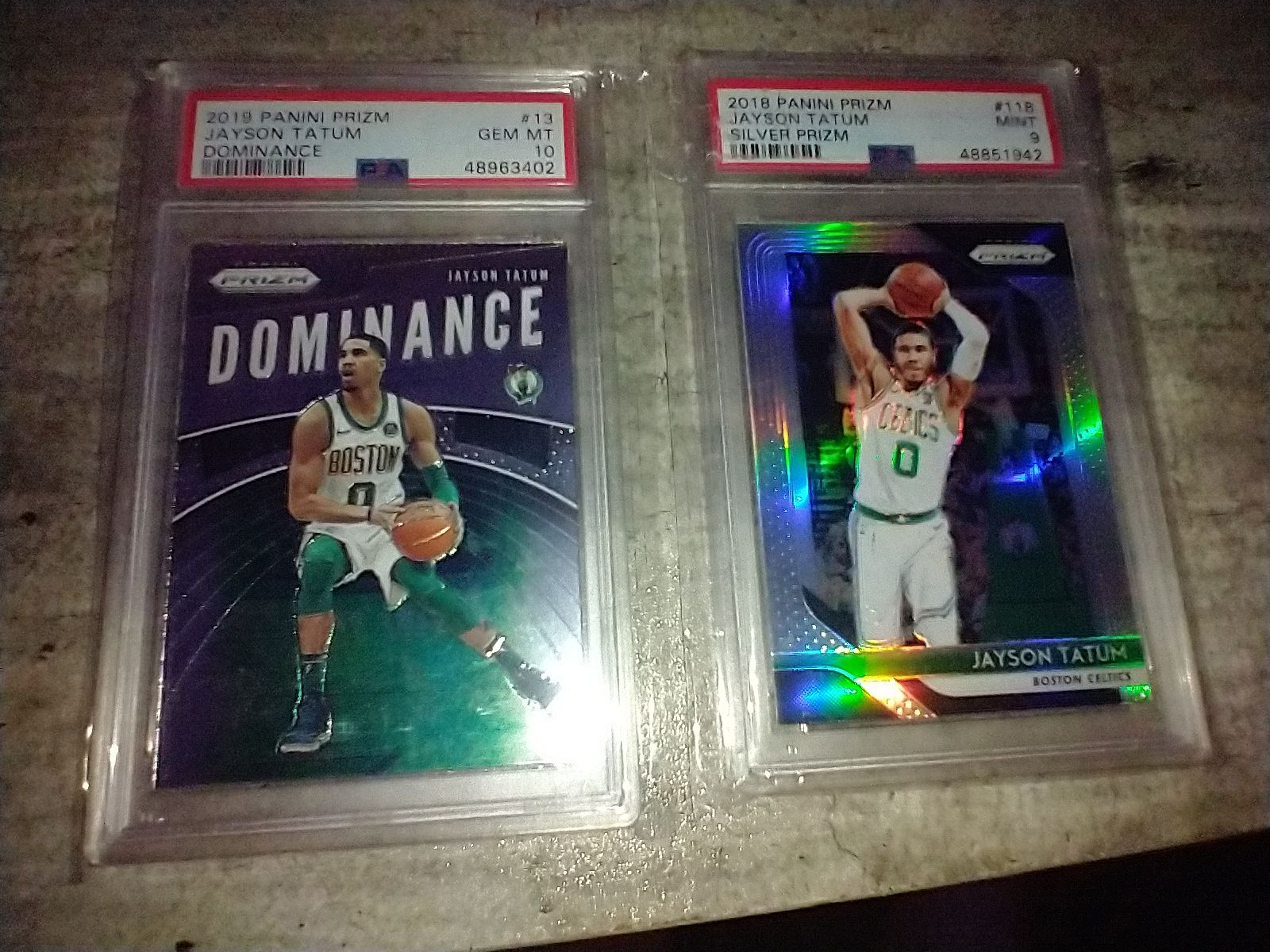 Jayson tatum x2 prizm psa graded lot
