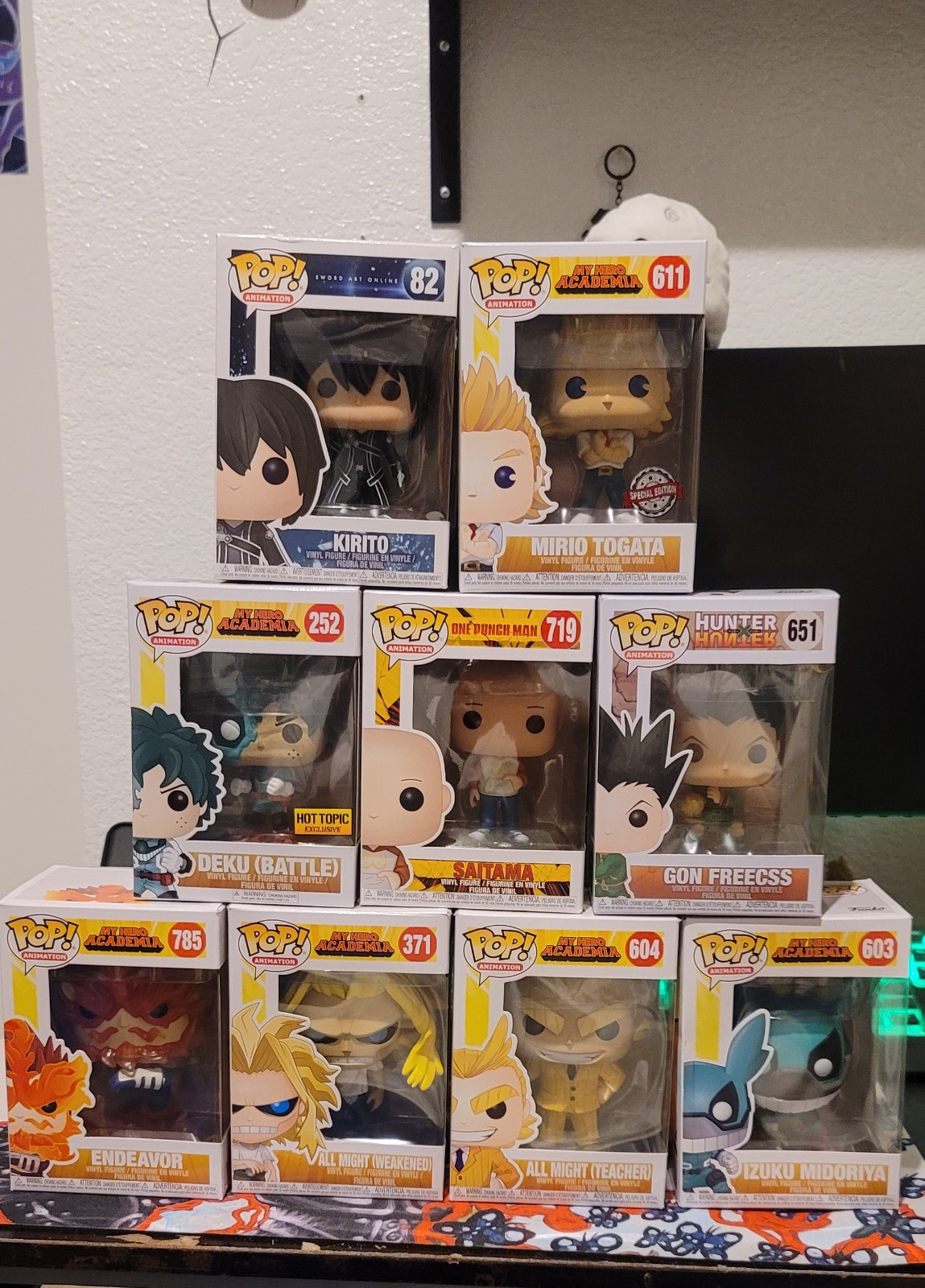 Funko Pop anime lot SAO, HunterXHunter, My Hero Academia