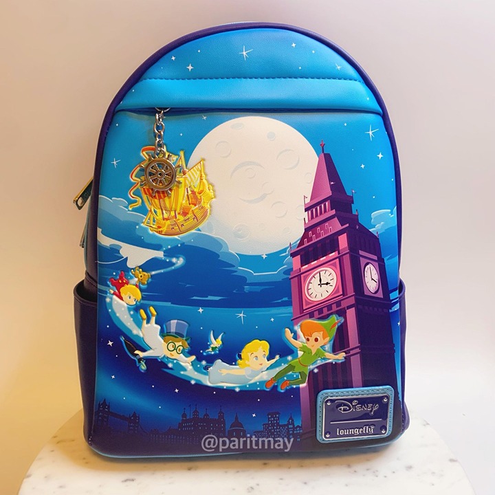 Loungefly Disney Peter Pan Nighttime Flight Glow-in-the-Dark Mini Backpack (NWT)