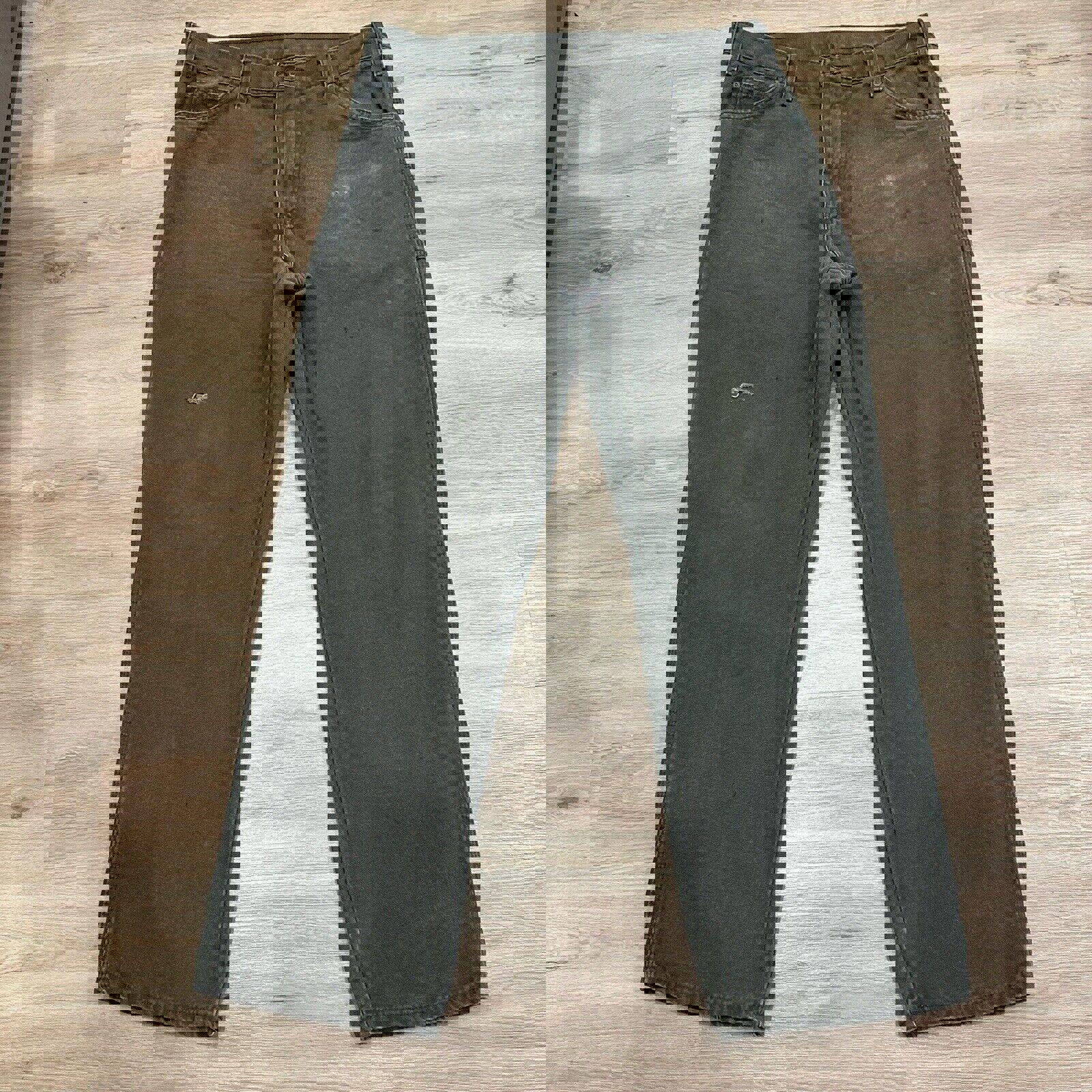 Dickies Carpenter Pants Mens 36x30 Moss Green Cotton Canvas Distressed Relaxed