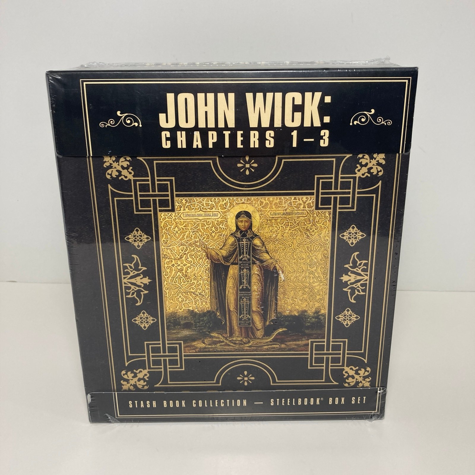 John Wick: Chapters 1-3 Stash Book Collection Steelbook (4K UHD, Blu-Ray) NEW