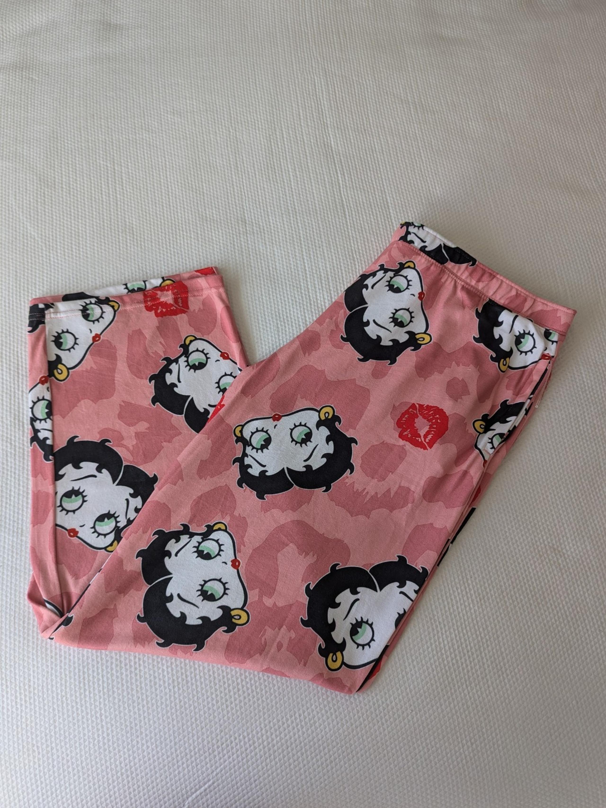 BETTY BOOP Womens  Pajama Sleep Lounge Pants XL SOFT Pink Pockets