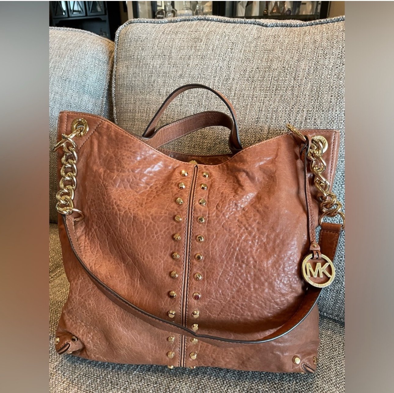 Michael Kors Astor Leather Large Shoulder Bag