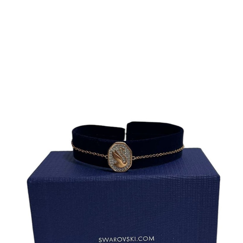 Swarovski Signum bracelet Swan, White, Rose gold-tone plated