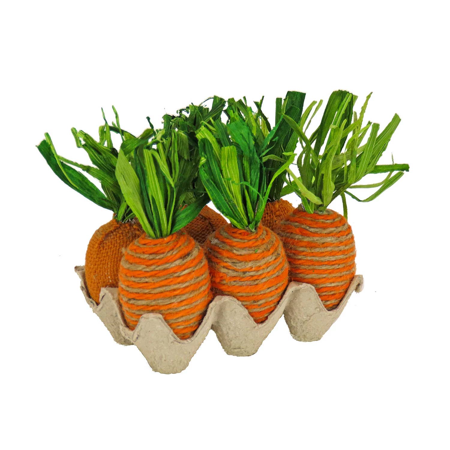 5 Egg Carton Carrots Tabletop Décor