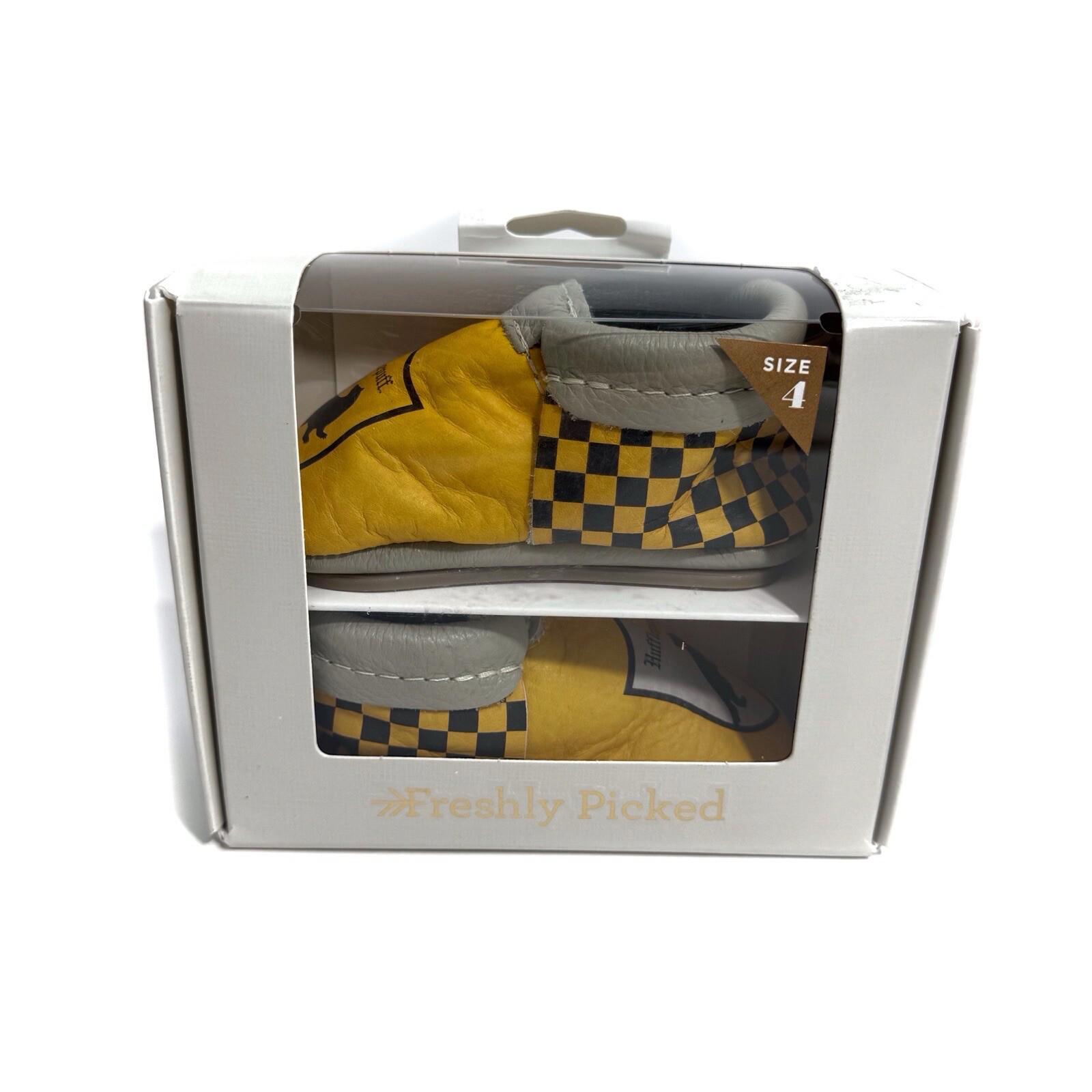 Baby Freshly Picked Harry Potter Hufflepuff Leather Rubber Sole Moccasins Size 4