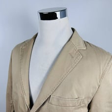 NWT J Crew Medium Khaki Sport Coat Beige 100% Cotton Three Button Vented