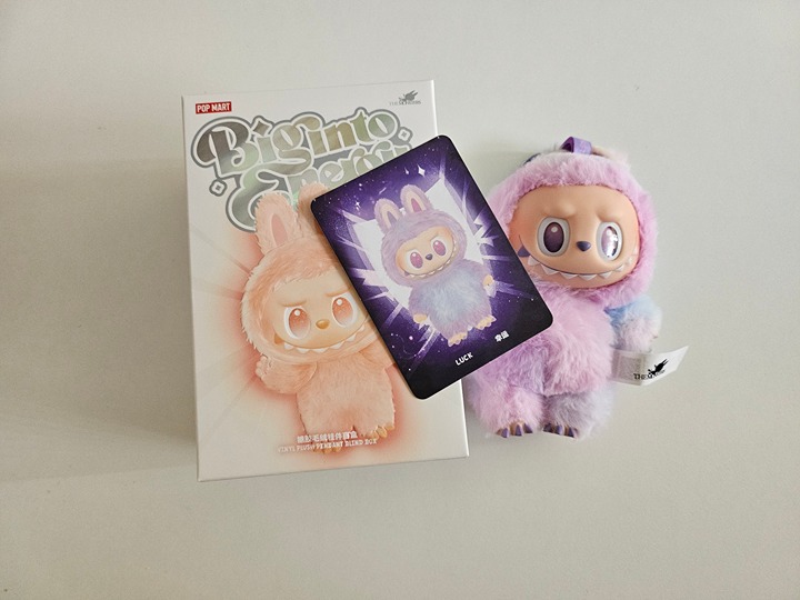 Pop Mart THE MONSTERS Labubu Big into Energy, Luck, Plush Pendant, PurpleNWT